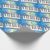 Papier Cadeau Aquarelle de piano (Coin)
