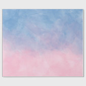 Papier Cadeau Aquarelle de quartz rose et de sérénité (Plat)