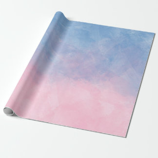 Papier Cadeau Aquarelle de quartz rose et de sérénité