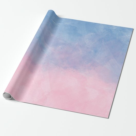 Papier Cadeau Aquarelle de quartz rose et de sérénité (Déroulé)