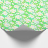 Papier Cadeau Aquarelle de shamrocks du jour de Patrick de saint (Coin)