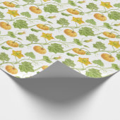 Papier Cadeau Aquarelle de vigne citrouille (Coin)