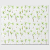 Papier Cadeau Aquarelle des palmiers tropicaux (Plat)