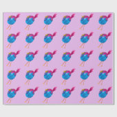 Papier Cadeau Aquarelle d'oiseau bleu (Plat)