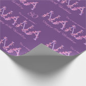 Papier Cadeau Aquarelle d'orchidée de Nana art à 80 ans (Coin)