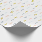 Papier Cadeau Aquarelle douce Chevron Motif (Coin)