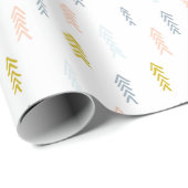 Papier Cadeau Aquarelle douce Chevron Motif (Coin rond)