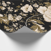 Papier Cadeau Aquarelle douce fleurs délicates motif avec  (Coin)