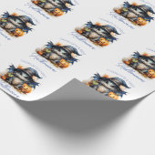 Papier Cadeau Aquarelle Dragon Bébé Personnalisable Halloween (Coin)