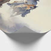 Papier Cadeau Aquarelle Dusty Western "Posse - The Chase" (Coin)