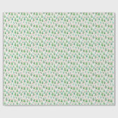 Papier Cadeau Aquarelle effet divers Fir Trees Thème (Plat)