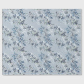 Papier Cadeau Aquarelle Élégante Myrtille (Plat)