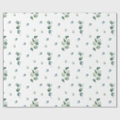 Papier Cadeau Aquarelle Elégante verdure Eucalyptus Feuilles (Plat)