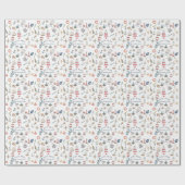 Papier Cadeau Aquarelle éléments nautiques marin (Plat)