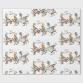 Papier Cadeau Aquarelle elfes Petit Joyeux elfe de Noël Gnome (Plat)