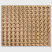 Papier Cadeau Aquarelle Empreinte de léopard : Texture de fourru (Plat)