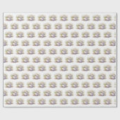 Papier Cadeau Aquarelle En Coupe De Café Avec Soucoupe (Plat)