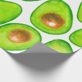Papier Cadeau Aquarelle en tranches d'Avocado (Coin)