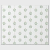 Papier Cadeau Aquarelle En vichy verte (Plat)