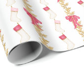 Papier Cadeau Aquarelle et Garland (Coin rond)