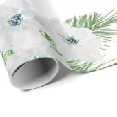 Papier Cadeau Aquarelle et motif d'épinette (Coin rond)