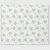 Papier Cadeau Aquarelle et motif d'épinette (Plat)