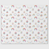 Papier Cadeau Aquarelle Étoiles et articles de fête Emballage pa (Plat)