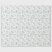 Papier Cadeau Aquarelle Eucalyptus Feuille Leafy Botanique (Plat)