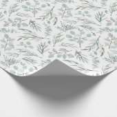 Papier Cadeau Aquarelle Eucalyptus Feuille Leafy Botanique (Coin)