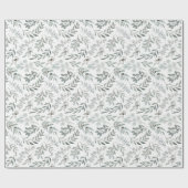 Papier Cadeau Aquarelle Feuille australien Eucalyptus Leaf (Plat)