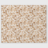 Papier Cadeau Aquarelle Feuille Motif (Plat)