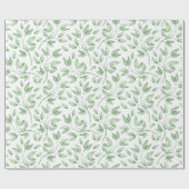 Papier Cadeau Aquarelle feuillue (Plat)