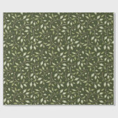 Papier Cadeau Aquarelle feuillue (Plat)