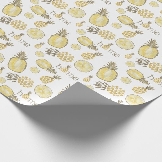 Papier Cadeau Aquarelle fine ananas (Coin)