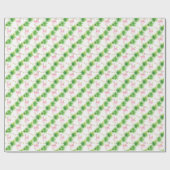 Papier Cadeau Aquarelle Flamants roses roses et Noël Garland (Plat)