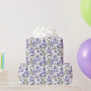 Papier Cadeau Aquarelle Fleur de Lavande