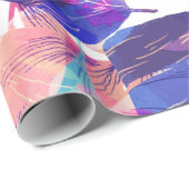 Papier Cadeau Aquarelle Fleur été 2 (Coin rond)