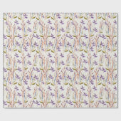 Papier Cadeau Aquarelle fleur sauvage (Plat)