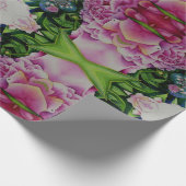 Papier Cadeau aquarelle fleurie Abstraite, boho retro (Coin)