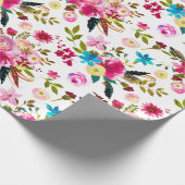 Papier Cadeau Aquarelle Floral Boho Chic (Coin)