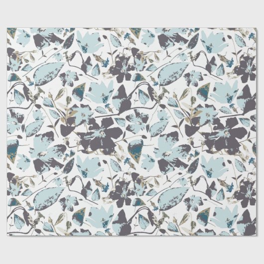 Papier Cadeau Aquarelle florale claire Clematis Vine (Plat)