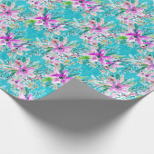 Papier Cadeau Aquarelle florale de BIENVEILLANCE TROPICALE (Coin)