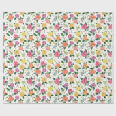 Papier Cadeau Aquarelle florale de Dahlia (Plat)