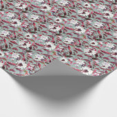 Papier Cadeau Aquarelle Florale : Fleurs dessinées à la main. (Coin)