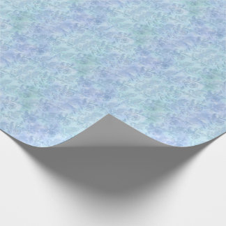 Papier Cadeau Aquarelle florale Motif bleu