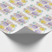 Papier Cadeau Aquarelle florale motif élégant (Coin)