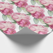Papier Cadeau Aquarelle florale rose pis rose roses roses (Coin)