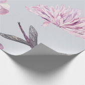 Papier Cadeau Aquarelle florale rose rose (Coin)