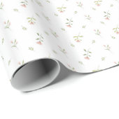 Papier Cadeau aquarelle florale rustique (Coin rond)