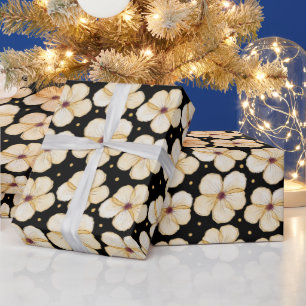 Papier Cadeau Aquarelle Flower Motif transparent